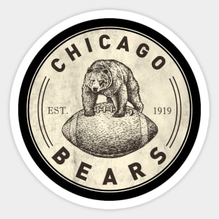 Vintage Chicago Bears 4 by Buck Tee Sticker